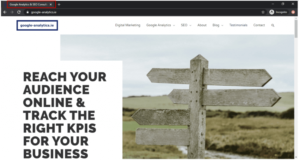 On Page SEO - Page Titles in browser tab