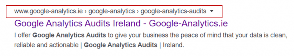 On Page SEO - effect of logical, human-readable URLs on breadcrumbs in SERP